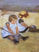 Mary Cassatt Children on the Beach oil